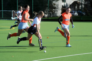 Hockey action ladies team